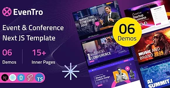 EvenTro - Event & Conference NEXT JS Template