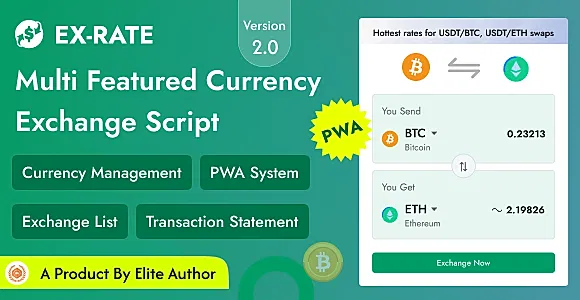 EX-RATE - A Complete Money Exchange PWA Solution