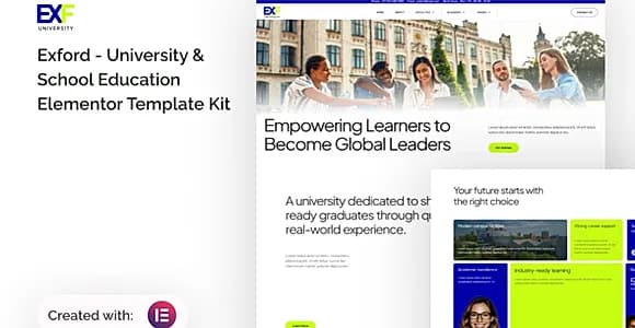 Exford - University & School Education Elementor Template Kit