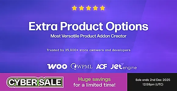 Extra Product Options & Add-Ons for WooCommerce WordPress Plugin