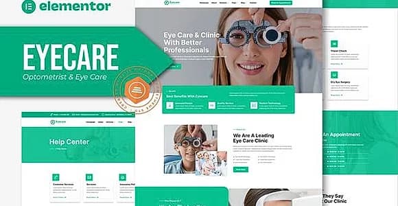 Eyecare - Optometrist & Eye Care Elementor Template Kit