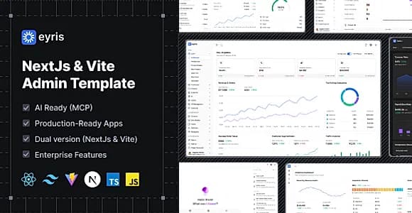 Eyris - React Tailwind Admin Template (NextJs & Vite)