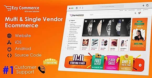 Ezycommerce: Multi Vendor Ecommerce Website & Mobile App Dot Net Core