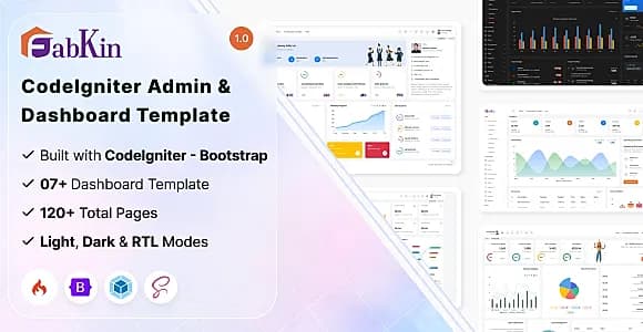 Fabkin - Codeigniter Admin Dashboard Template