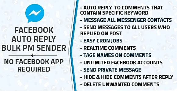 Facebook Auto Reply & Bulk Private Message Sender