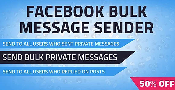 Facebook Bulk Private Message Sender (SAAS Ready)