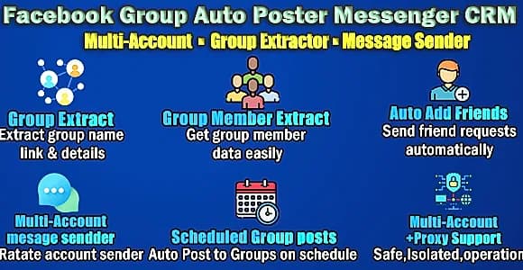 Facebook Group Auto Poster & Messenger CRM