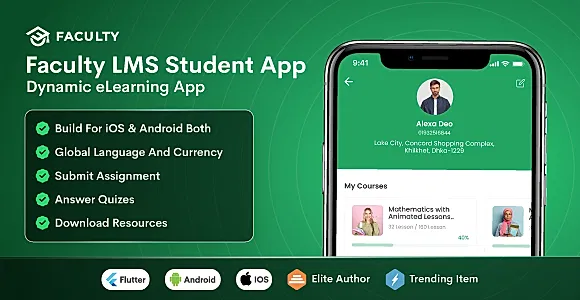 Faculty LMS Mobile App - eLearning Management System Flutter App