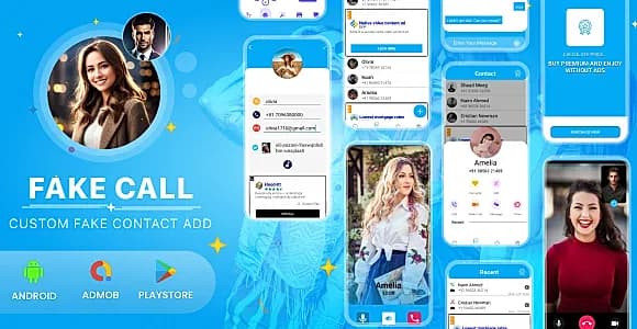 Fake Call | Fake Video Call | Dialogflow Message | Auto Message Bot System| Android App |Admob| V3.2