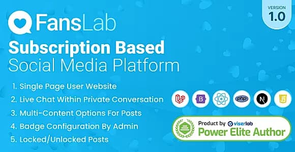 FansLab - Subscription Based Social Media Platform