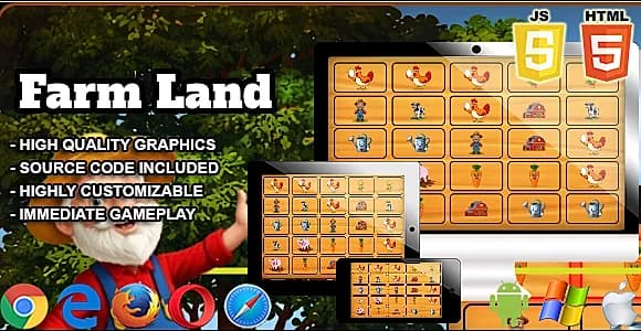 Farm Land – HTML5 Slot Machine