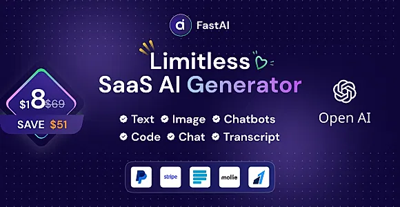 FastAi - SaaS AI Content Voice Text Image Chat & Code Generator