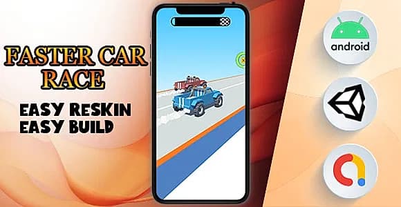 Faster Car Race  - (Unity - Admob - Game)