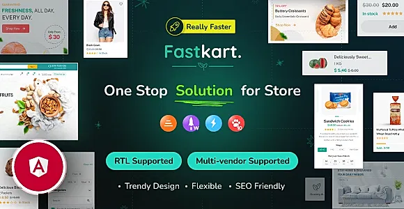 Fastkart - Single or Multivendor Ecommerce with Angular & Laravel REST API