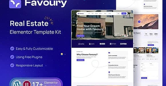 Favoury - Property Agency Elementor Template Kit
