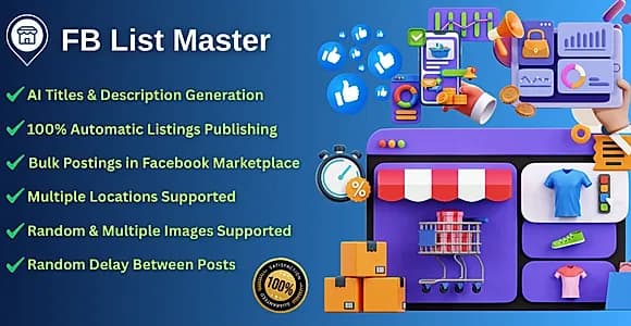FBListMaster - AI Powered  Bulk Facebook Poster for Marketplace