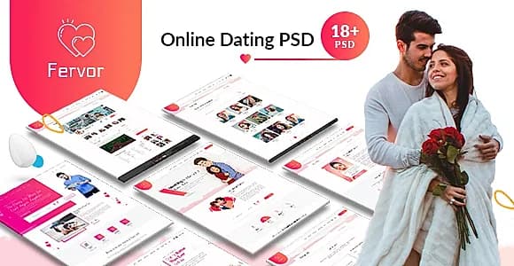 Fervor Dating PSD Template