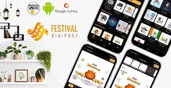 Festival Post, Brands.live or AdBanao Festival Poster Maker clone  Android App