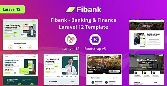 Fibank - Banking & Finance Laravel 12 Template