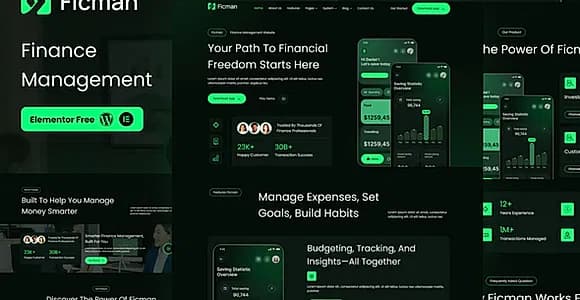 Ficman - Finance Management Elementor Template Kit