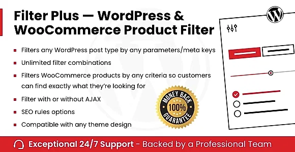 Filter Plus  WordPress/WooCommerce Product Filter WordPress Plugin