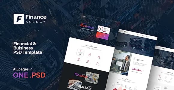 FinAg - Creative &  Finance Agency PSD Template
