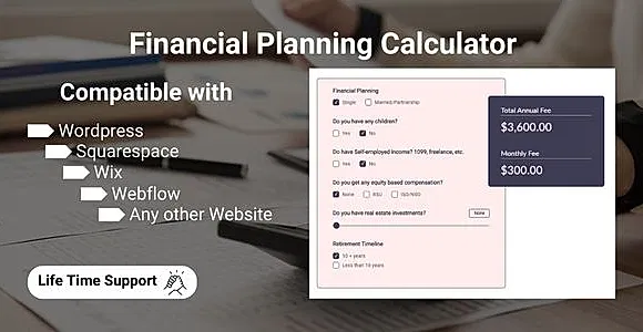 Financial Planning Calculator - Web Calculator for your Website