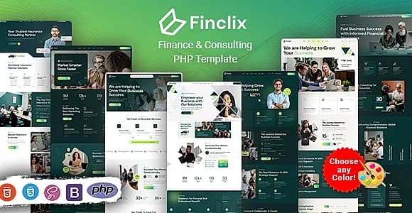 Finclix - Finance & Consulting PHP Template