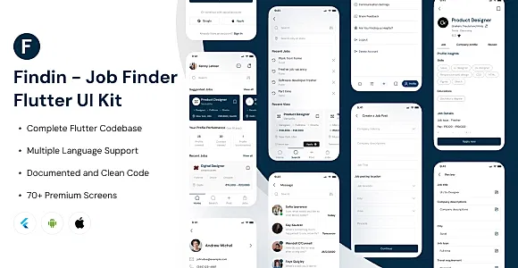 Findin - Job Finder Flutter App UI Kit