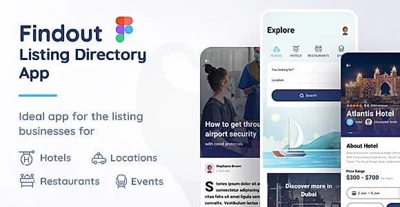 Findout - Listing Directory App Figma Template