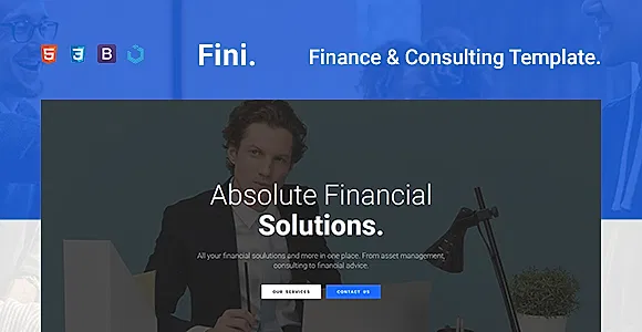 Fini — Finance & Consulting One Page Template