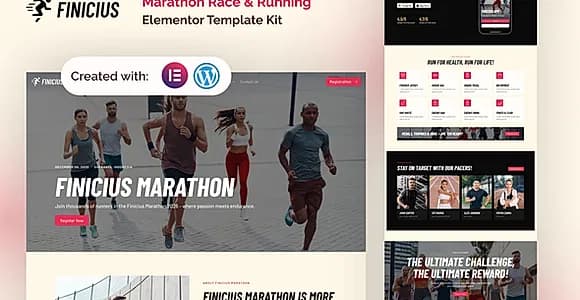 Finicius - Marathon Race & Running Elementor Template Kit