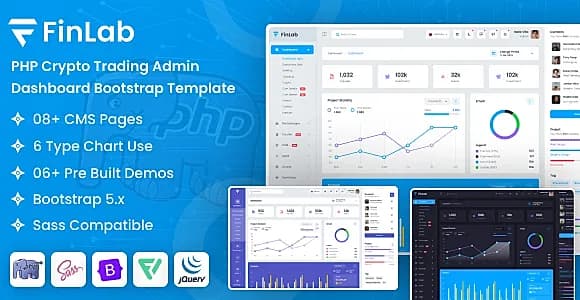 FinLab - PHP Crypto Trading Admin Dashboard Bootstrap Template