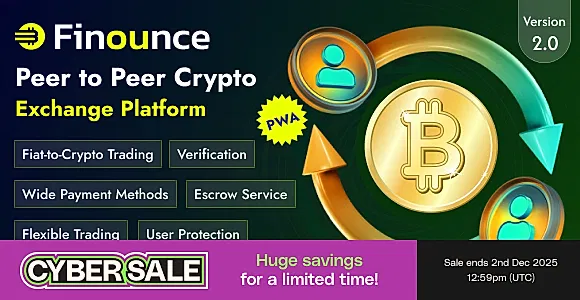 Finounce - Peer to Peer (P2P ) Crypto Exchange  Marketplace PWA Script