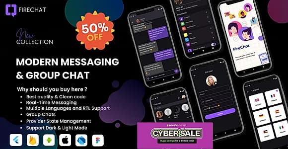 FireChat - Flutter Modern Messaging & Flutter  Group Chat & Flutter Full Application