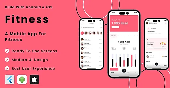Fitness - Gym Trainer & Workout Flutter Mobile App Template