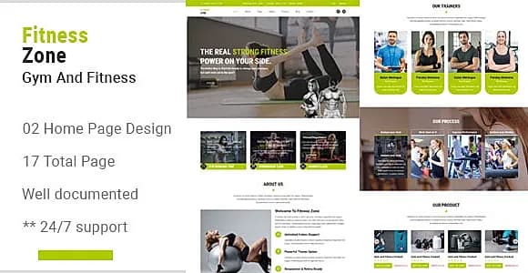 Fitness Zone - Gym And Fitness Muse Template