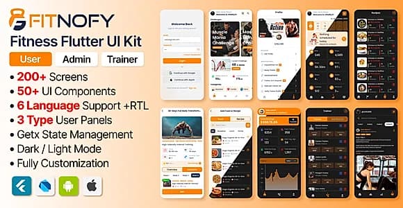 Fitnofy - Fitness Flutter UI Kit