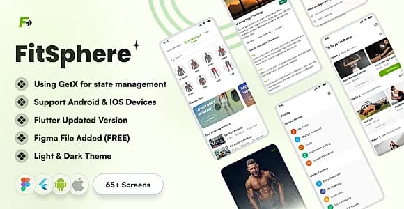 FitSphere – Fitness & Workout App UI Kit