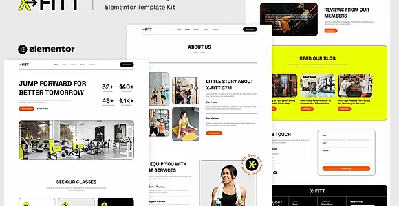 X-Fitt - Personal Trainer & Gym Elementor Template Kit