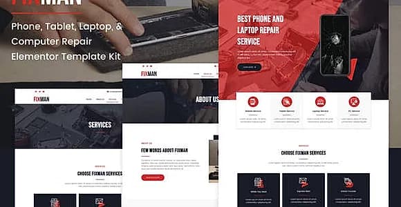 Fixman - Smartphone & Laptop PC Repair Elementor Kit