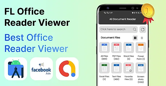 FL Office Reader Viewer | Document Viewer, Document Reader with admob