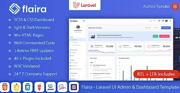 Flaira - Laravel UI Dashboard template