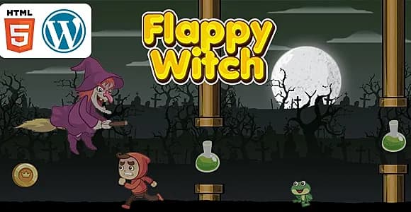 Flappy Witch Game (HTML5) Endless Game