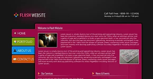 Flash Website Template