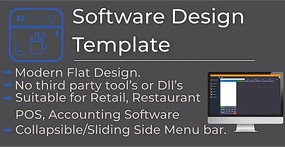 Flat Modern Software Design Template