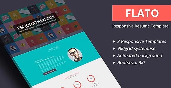 Flato - Responsive Resume, Personal Portfolio Temp