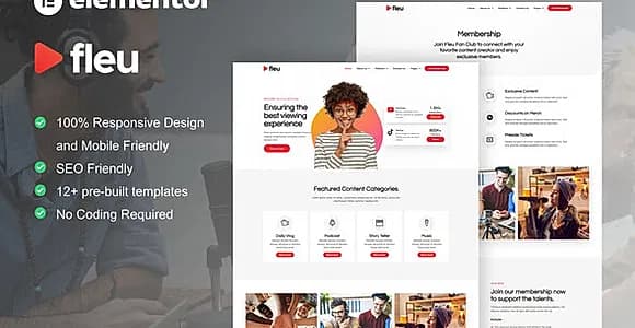 Fleu - Creative Content Creators Elementor Template Kit