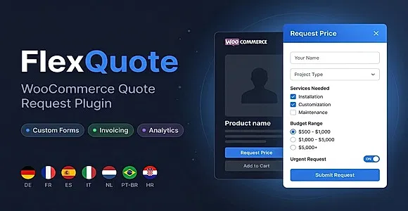 FlexQuote - WooCommerce Request a Quote with Custom Forms & Invoicing