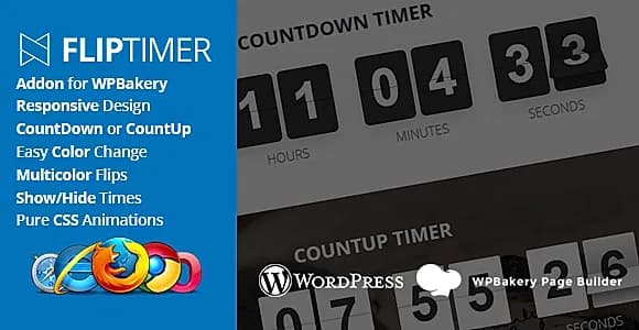 FlipTimer - Addon for WPBakery Page Builder WordPress Plugin